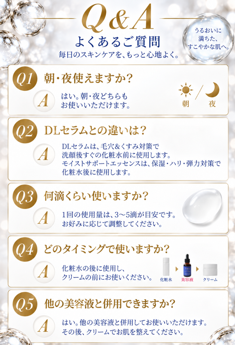 D.ifstoryDLローション薬用化粧水美容液美容クリームボディパウダー13点 DLモイストサポートエッセンス(保湿美容液) | 本物の宝石成分配合の